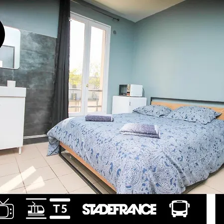 B&B 08 - Proche Paris Et Transports Avec Tv Wifi 생드니